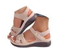 Générique Sandalettes Femme Sandales Femmes Été Confortable Mules En Cuir Pour Femme Sandales Bout Ouvert Compensées Plateforme Pantoufles Premium Orthopédiques Chaussons Chaussure Orthopedique Mule