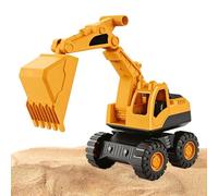 Générique Sandkasten-Bagger Spielzeug Set - ABS Baustellenfahrzeuge mit Trägheitsantrieb | Bagger, Bulldozer & Muldenkipper | Drehbare Kabine & beweglicher Ausleger für Kinder AB 3 Jahren