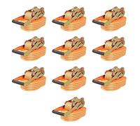 Générique Sangle d’arrimage à cliquet 10 pcs 2 tonnes 8 m x 50 mm Orange Quincaillerie Accessoires de quincaillerie Chaînes, câbles & Cordes Sangles (Poids 22.63KG)