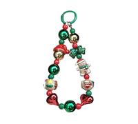 Générique Sangle téléphone d'épices, porteclés Noel perles, porteclés avec fonction festive, sangles pour smartphone en résine galvanisée, porte-clés dessin animé avec motif vacances, breloque Noel