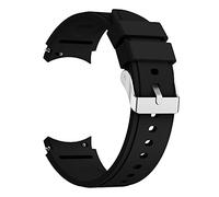 Générique Sangles De Sport Pour Samsung Galaxy Watch4 Bracelet Watch4 Classic Bracelet No Gap Silicone Band Brassard De Remplacement Femmes Hommes (noir)