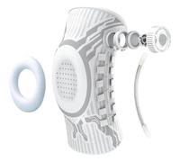 Générique Sanovie STABILIX PRO Genouillère avec bouton de réglage rapide - pour un ajustement personnalisé, avec soutien de ressort et coussin de gel - matériau respirant et anti (Blanc, à gauche)