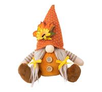 Générique sans Visage - GNOME Rudolph en Peluche De 20 Cm, Décoration De Récolte d'automne, Nain Suédois Doux avec Chapeau Et Barbe en Feuille D'érable | Décoration d'automne pour La Pendaison