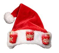 Générique Santa Hat Holiday Party Dress Up Props with 3 Shot Glasses