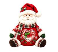 Générique Santa Treat Container Festive Cookie Holder Plush Holiday Storage | Christmas Candy Cookie Boxes 5X8X15CM, For Living Room Dining Room Bedroom Desk Party Kitchen Dinner Bar Home Office