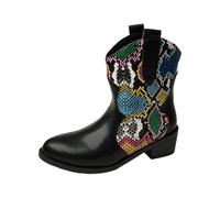 Générique Santiags Femme Western Coupe-Vent ImperméAble Demi Bottes Cowboy RéTro Boots EléGante DéContractéE Comfort Santiag Country Hiver Santiagues Femme