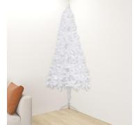 Générique Sapin de Noël Artificiel d'angle Blanc 210 cm PVC,Sapins de noël,2.1KG-329170
