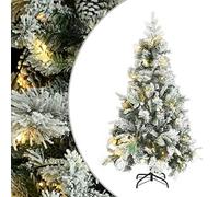 Générique Sapin de Noël pré-éclairé avec Neige floquée/cônes 195cm PVC/PE,Sapins de noël,12.25KG-3094561