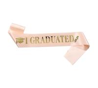 Générique Sash gradué, graduation Vol | Je suis diplômé du ruban d'épaule à la ceinture | Sublimation Écharpe Activités scolaires Costume de châle pour les diplômés femmes hommes