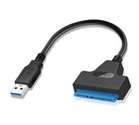 Générique SATA vers USB 3.0, adaptateur de disque dur USB vers SATA III et SSD de 2,5", compatible avec Windows XP/Vista/7/8/10 et Mac OS ECC (SATA III, 2,5")