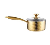 Générique Sauce Pan - Sauce Pot | Stainless Steel Saucepan, Kitchen Skillet With 16cm Handle, Small Cooking Pot With Lid For Home Kitchen Restaurant Outdoor Backyard Camping Picnic