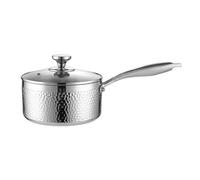 Générique Sauce Pan - Stainless Steel Cookware 16cm Handle Small Cooking Pot Lid | Durable Kitchen Cooking Vessel For Home Restaurant Outdoor Backyard Camping Picnic