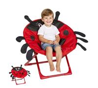 Générique Saucer Chairs for Kids, Foldable Chair, Cartoon Backrest Seat, Lightweight Frame, Easy Storage, Fun Ladybug Design, Perfect for Camping, Reading Time, 19.29x12.2x12.2 inches