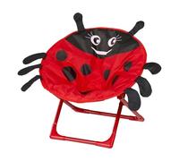 Générique Saucer Chairs for Kids, Foldable Ladybug Chair with Cartoon Backrest, Portable Seat Camping, Lawn, Outings, Reading, Dining, Studying, Fun and Functional 19.29x12.2x12.2 inch