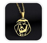 Générique Saudi Arabia National Emblem Flag Necklace Fashion Stainless Steel Country Republic Flag Pendant Jewelry for Women Men Gift (Style E)