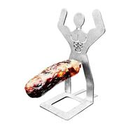 Générique Sausage Grill Rack - Professional Hot Dog Roller, Portable Outdoor Barbecue Tool with Ergonomic Handle, Polished Metal Skewered Roaster, Ideal for Bar Restaurant Home Kitchen Cooking