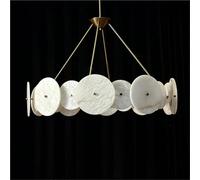 Générique Scandinavian Brass Coloured Ceiling Lucite Chandelier, Dining Room Living Room Lamp, Dimmable, Height Adjustable