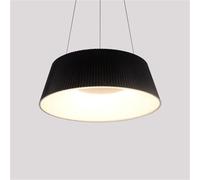 Générique Scandinavian Designer Single Head LED Pendant Light Modern Counter Round Pendant Light Indoor Decorative Lighting Fixtures(Cold White,Black 45cm)