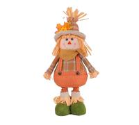 Générique Scarecrow Doll - Funny Stuffed Scarecrow Sculpture | Stuffed Extendable Legs Straw Hat Gnome Harvest for Living Room Bedroom Playroom Thanksgiving Christmas