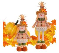 Générique Scarecrow GNOME Doll - Extendable Legs Plush | Harvest Figurine