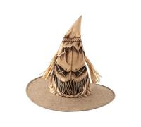 Générique Scarecrow Witch Hat, Eye-Catching Festival Costume, Lightweight Comfortable Design with Rustic Details for Cosplay Dress Up at Farm Theme Events Rural Parties Photography Women Men