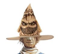 Générique Scarecrow Witch Hat, Gothic Wizard Style, Lightweight Cosplay Accessory, Brown, for Men, Women, Halloween Parties, Rural Themes, and Photo Props Imaginative Scenarios Various