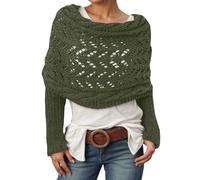 Générique Scarf Femme, Femme Écharpe Avec Manches Tricot Grosse Echarpe Pull Crochet À Manches Vert, Echarpes Et Foulards Manche Longue Châles Hiver Chaud Etole Chic Et Elegant Mariage