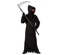 Générique Scary Costumes,Grim Robe Very Halloween Costume - Unisex Creepy Horror Costumes with Gloves & Scythe for Cosplay, Dress Up Parties