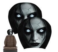 Générique Scary Headrest Cover | 2-Pieces Halloween Decoration Accessories