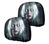 Générique Scary Headrest Covers - 2 Pieces Halloween Car Seat Decorations