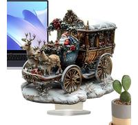 Générique Scène De Nativité - Ornement De Crèche en 2D avec Support,Décoration Religieuse Et Signalétique Festive pour Bureau Étagère Rebord De Fenêtre Cheminée Table Maison