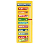 Générique Schedule Chart, Visual Organizer, Classroom Display, Clear Pockets Layout, Daily Routine Support, Teaching Aid for Homeschool Daycare Learning Area, 129.5x45.7x1cm