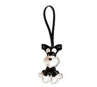 Générique Schnauzer Dog Ornament, Cute Key Chain Pendant for Pet Lovers, Exquisite Dog Charm for Car, Purse, Bag, Fitness & Traveling Accessory, 2.95x4.13 Inches