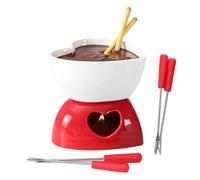 Générique Schokoladenfondue-Tasse,Keramik Butterwärmer mit Gabeln | Schokoladenschmelzer Mini-Käsefondue,Für Käse Butter Desserts Süßigkeiten Party Weihnachten Geburtstag Familie