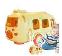 Générique School Bus Water Bottle - 500ml Convenient To Carry Fun Toy Water Bottle With Shoulder Strap,Hydration Helper Botttle, Useful Design Drinking Jug With Wheels For School, Sports Travel