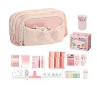 Générique School Supplies - Cute Puppy Organizer, Large Capacity Pencil Case with Multiple Compartments, Stationery Bag, Travel Cosmetic Holder, Craft Art Crayon Storage for Teen Girls Boys Classroom