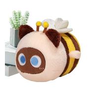 Générique Schwarze Katze Biene Plüschkissen 20CM Weiches Kawaii Kuscheltier für Kinder,Niedliches Katze Plüschtier,Perfektes Kuschelkissen und Geschenk