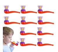 Générique Schwebender Ball Pustespiel - Schwimmendes Blasrohr-Ballspielzeug für Kinder - Klassisches Retro-Spielzeug zur Förderung der Atemkontrolle & Motorik - Lustiges Mitbringsel & Partygeschenk