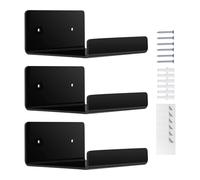 Générique Schwebendes Acryl Wandregal - 3-teiliges Set | Unsichtbarer Bilderrahmen Organizer & Bücherregal Ohne Bohren, Wandmontiertes Miniregal Für Bad Küche Und Büro, INKL. Schrauben & Klebeband