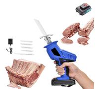 Générique Scie Alternative Électrique à Os de Boucher - Machine de Boucherie Domestique Commerciale Portative pour Couper La Viande,01,1 Battery