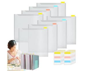 Générique Scrapbook Paper Storage Organizer, 12 x 12 Clear Paper Holder Organizer with Sticky Index Tabs, Arts and Crafts Storage Organizer for Scrapbook Paper Organization