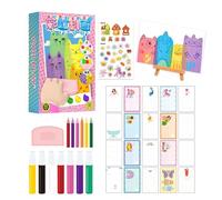 Générique Scratch Painting for Kids - Kit Rainbow Scraatch Paper Set, Scrratch Drawing Postcard Cards with Tool, DIY Craft Activity Art Set for Children Age 6+ Creative Learning Gift Classroo