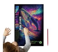Générique Scratch Paper Noctilucent, Scratchable Painting Kit, Creative Art Supplies, Fun Card, Kids Craft Activity, Relaxing Drawing Toy, 4X Scratch Sheets, Art Craft Set for Boys Girls