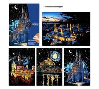 Générique Scratch Paper Set, Colorful Scratchboard Kit, A3 Size Art Craft Pad, Creative Drawing Sheet with for Teens Men Women Adults Friends Artistic Painting Activity, 16.34x11.61 inches