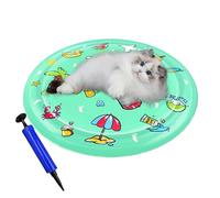 Générique Scratch-Resistant Dog Water Play Mat - 39.37 inches Interactive Cooling Cushion for Pet | Outdoor Cooling Water Beds | Foldable Pet Wâter Play Mat for Dogs, Cats, Children, Playground