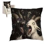 Générique Screaming Goat Pillow Case - 45x45cm Crazy Animal Decorative Short Plush Cushion Case,Couch Decoration Goat | for Home Dorm Office Apartment Bedroom Living Room Bed