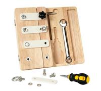 Générique Screwdriver Board Set - Wood 7.68x6.93 inch | Screw Driver Bolt | Nut Activity | Early Educational Fine Motor Skill Training Busy Toy For Preschool Kids Sensory Gift