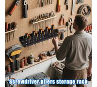 Générique Screwdriver Holder - 13.78 Inch Wrought Iron Organizer | 25-Hole Utility Stand - tool storage for workshops garages automotive electronics home repairs