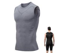 Générique Sculptix Ultimate Compression Tank, Sculptix Undershirt Tank Top Men Breathable, Build a Perfect Body (Grey,Grand)