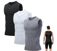 Générique Sculptix Ultimate Compression Tank, Sculptix Undershirt Tank Top Men Breathable, Build a Perfect Body (3-PCS Mix,TTG)